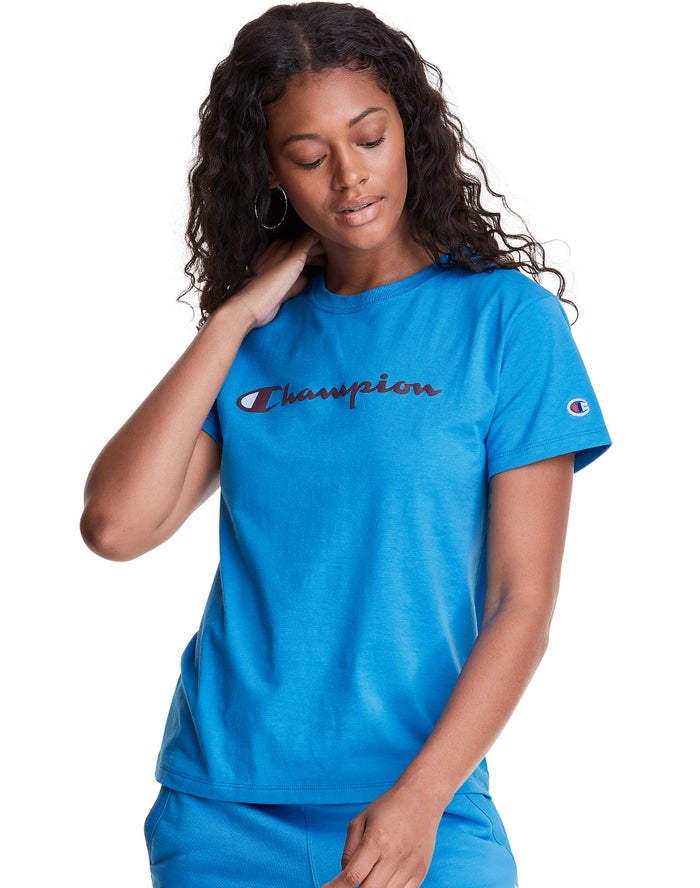 Champion Classic T-Shirt Dames - Blauw - Belgie 6309AXIZW